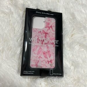 pink bow wildflower Iphone 13 pro max case